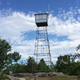 A lookout tower at Pleasant Mountain in Fryeburg, ME.